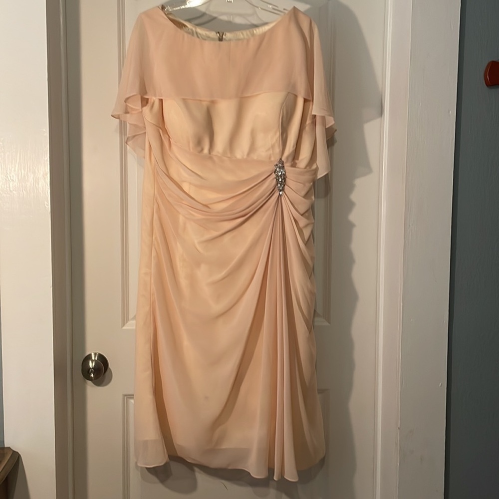 Champagne party dress. Size 14P. Never worn.